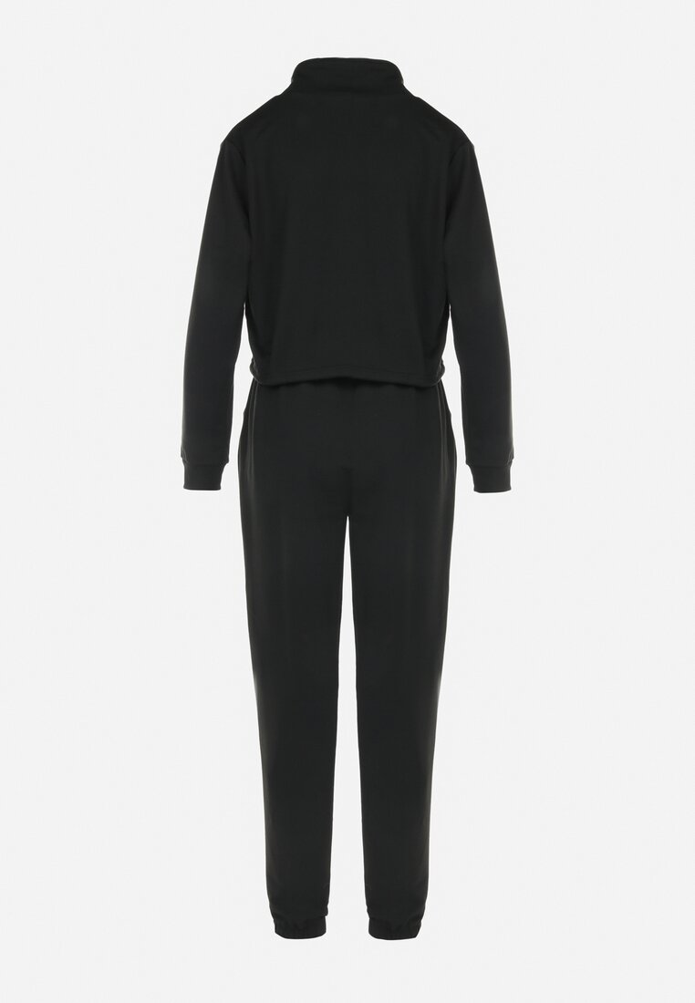 Czarny 2-częściowy Komplet Dresowy z Bluzą i Spodniami Eneon