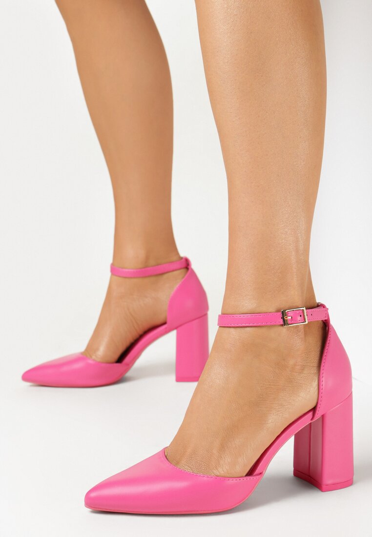 Pantofi cu toc Fucsia