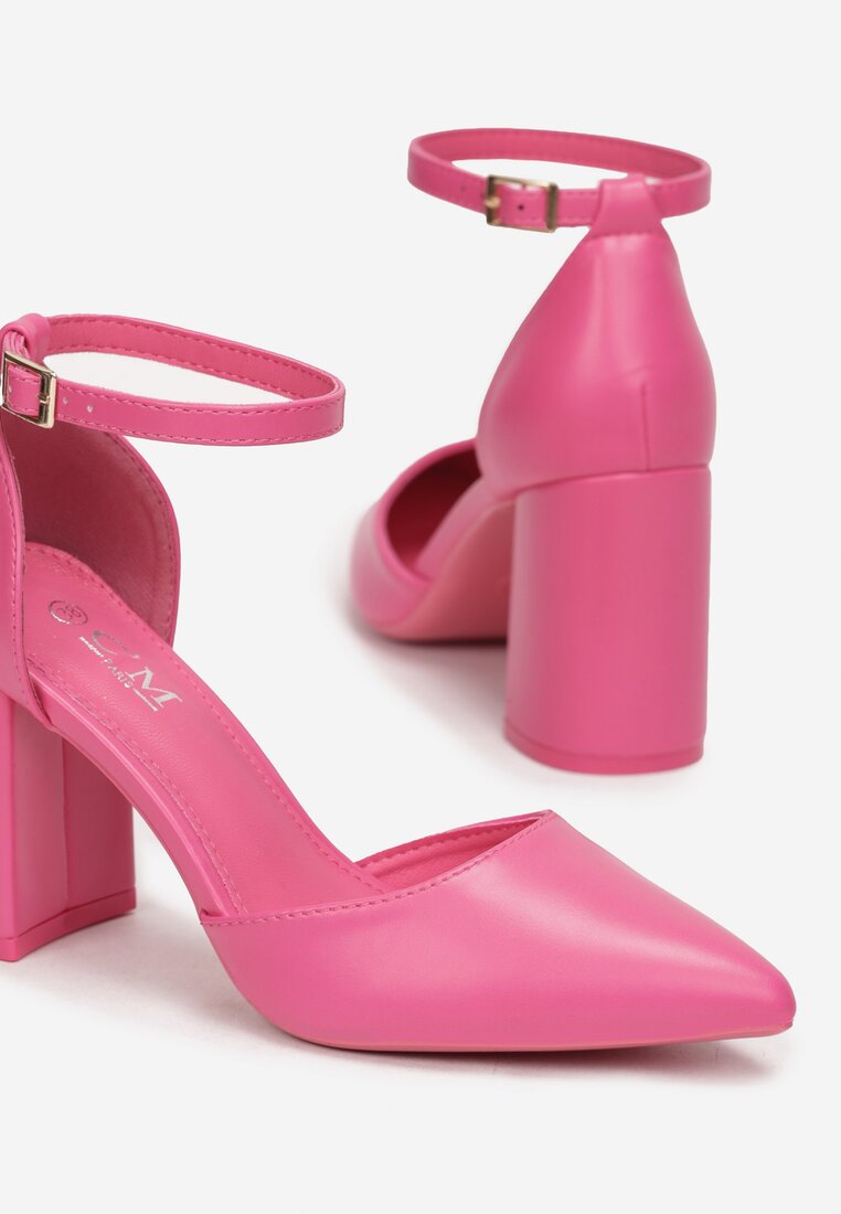 Pantofi cu toc Fucsia