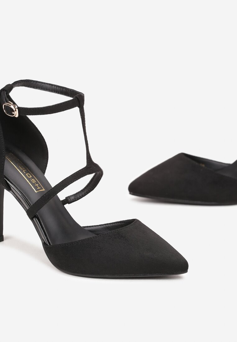 Czarne Szpilki ze Szpiczastym Noskiem Nimbe