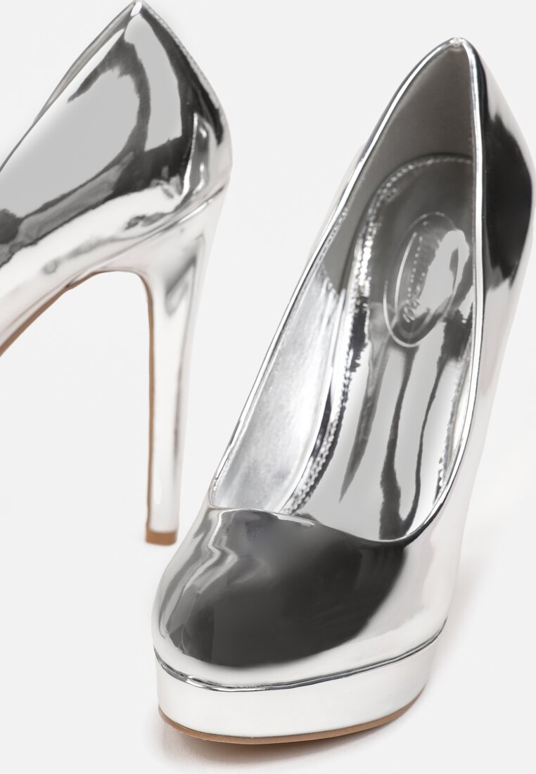 Pantofi stiletto Argintii