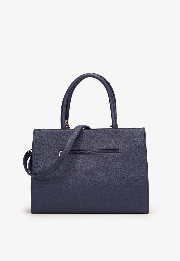 Granatowa Torebka Shopper z Rączkami Xoanio