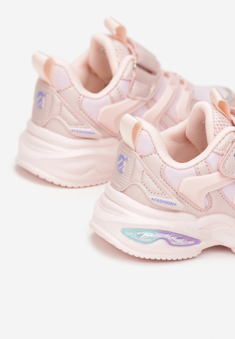 Różowe Buty Sportowe na Grubej Podeszwie Adison