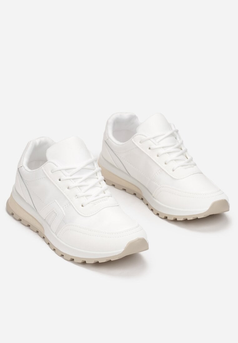 Białe Sneakersy Sznurowane Yerotte