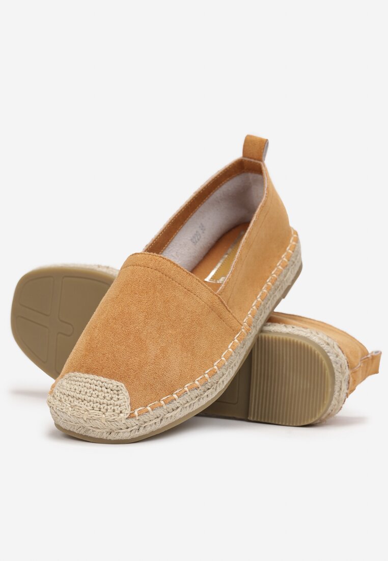 Brązowe Plecione Espadryle na Podeszwie ze Sznurka Jalissa