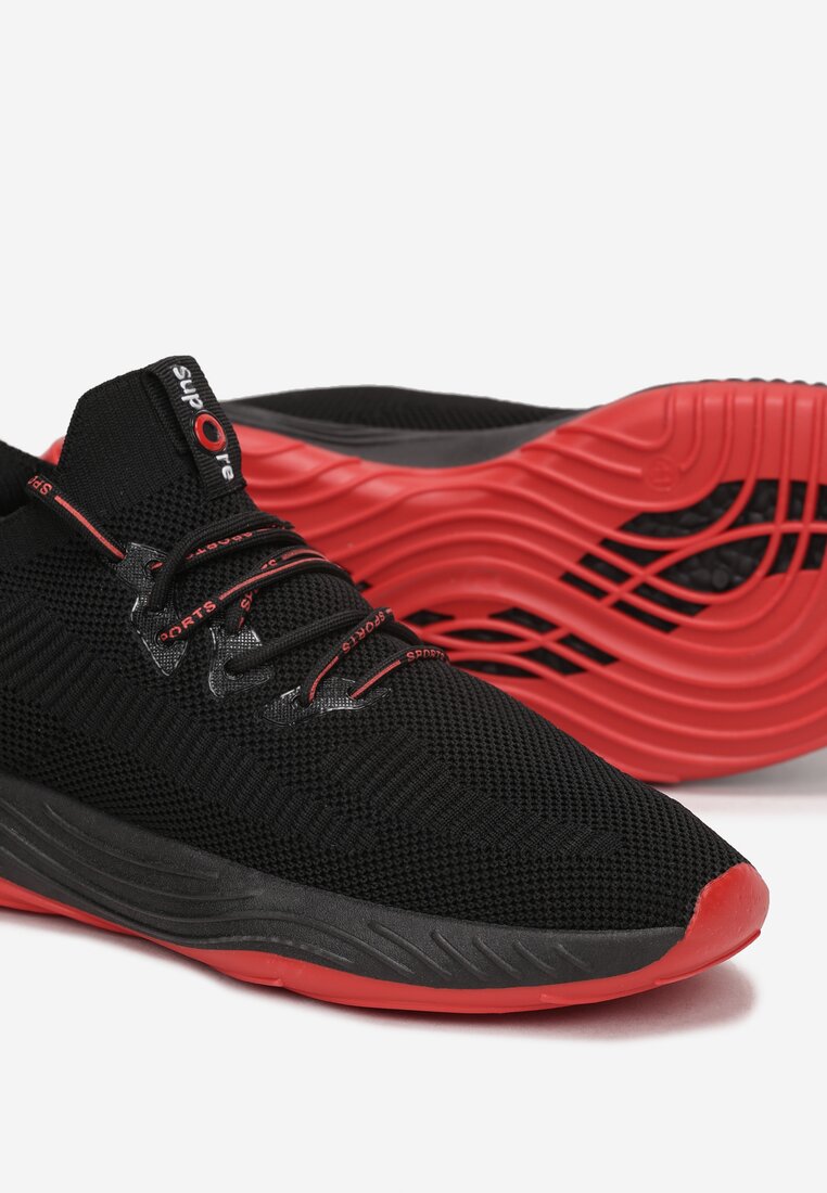 Pantofi sport Negru cu roșu
