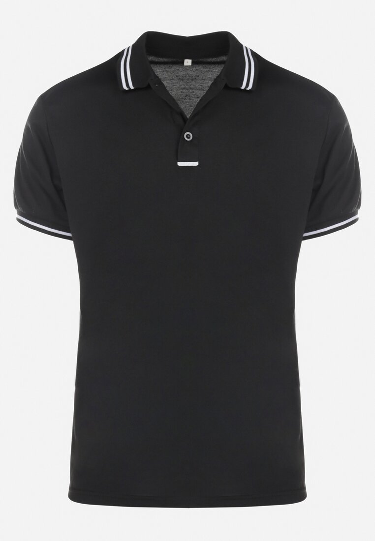 Czarna Koszulka Polo z Krótkim Rękawem Trae