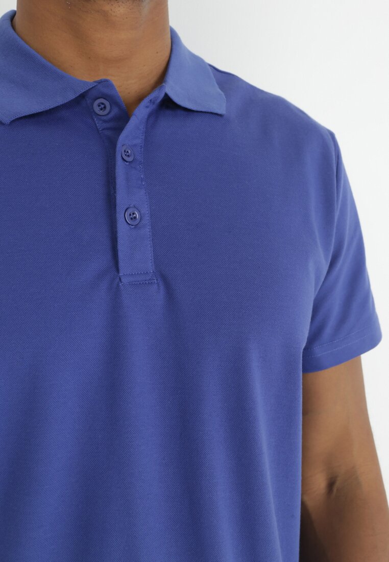 Niebieska Koszulka Polo z Krótkim Rękawem Wakeish