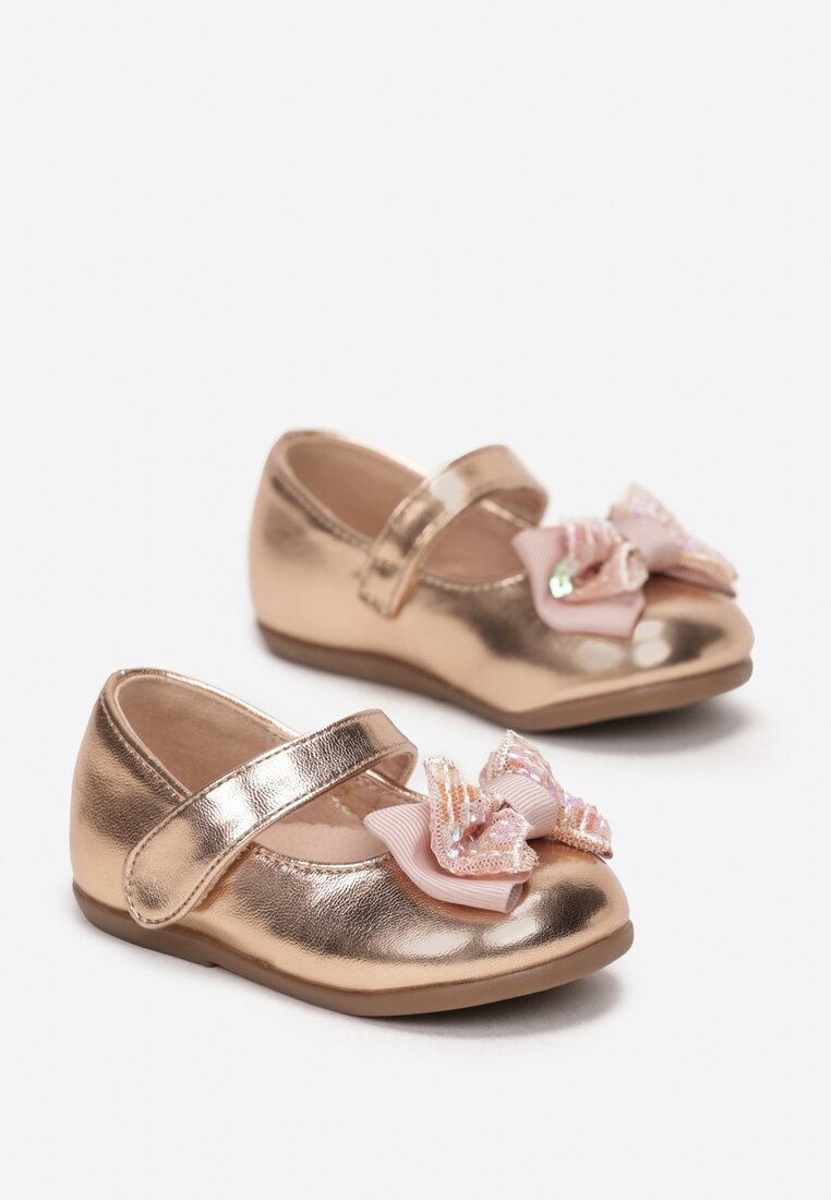 Szampańskie Balerinki z Paskiem na Rzep i Kokardką Aseis