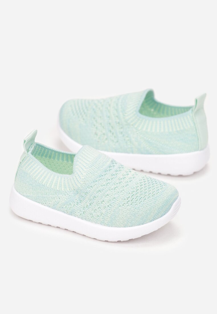 Zielone Buty Sportowe z Elastyczną Cholewką Mirmo