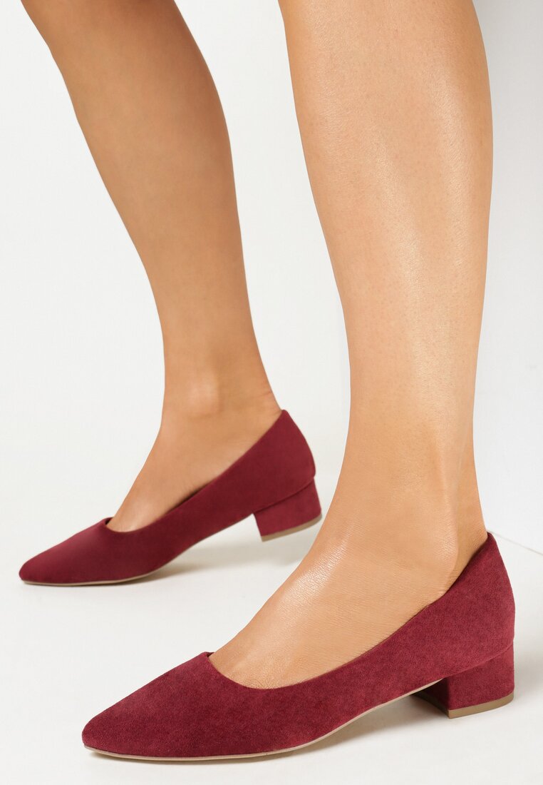 Pantofi cu toc Bordo