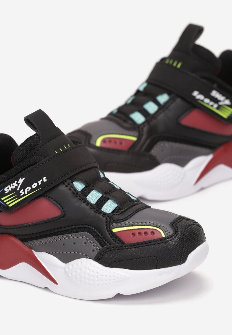 Szare Buty Sportowe na Grubej Podeszwie Breona