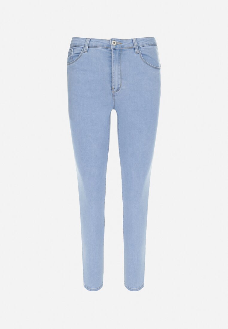 Niebieskie Jeansy Skinny z Efektem Push Up Judia