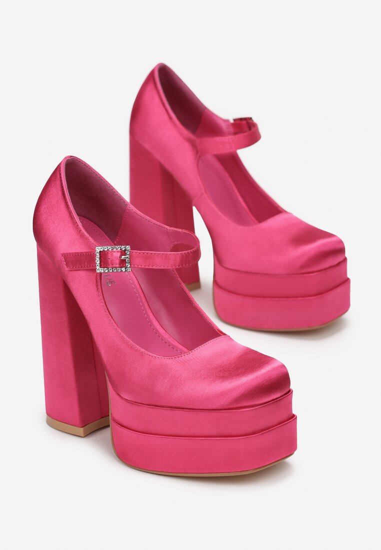 Pantofi cu toc Fucsia