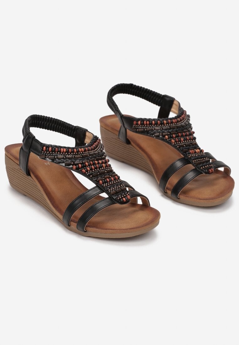 Czarne Sandały Jakyra