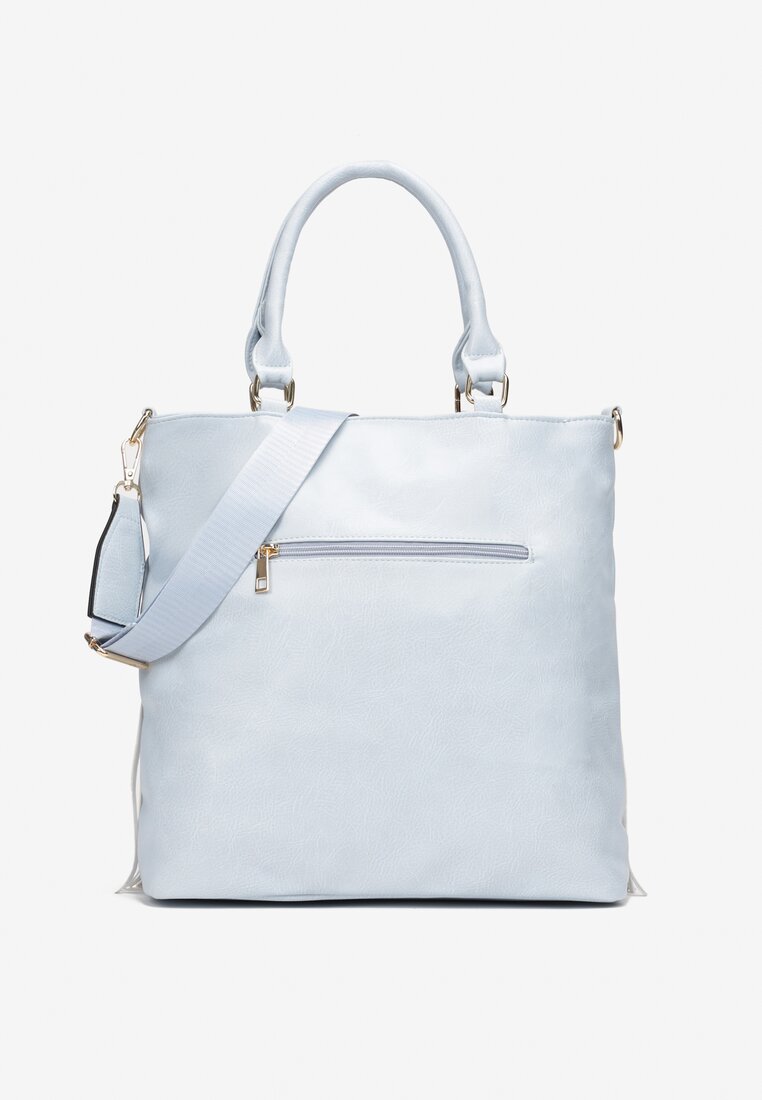 Jasnoniebieska Torebka Shopper z Frędzlami Calaneta
