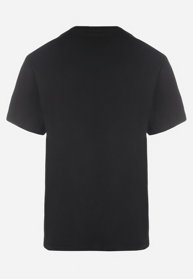 Czarna Bawełniana Koszulka z Krótkim Rękawem Tasalia