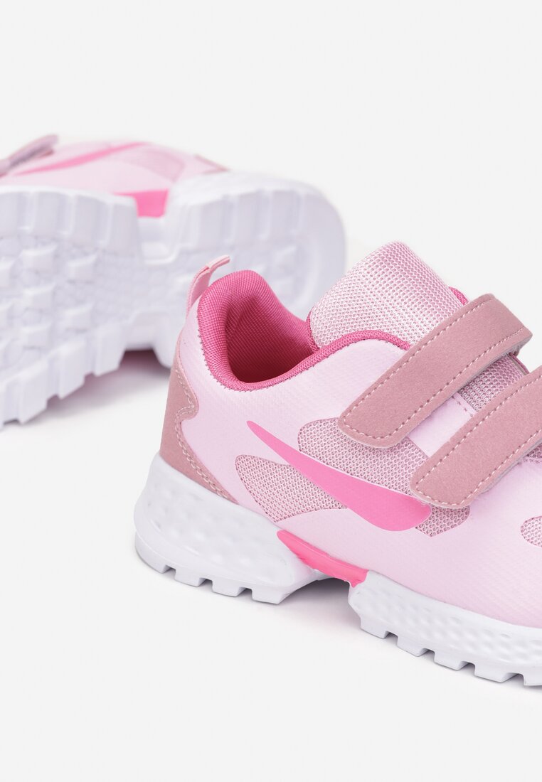 Różowe Buty Sportowe na Rzepy Maelona