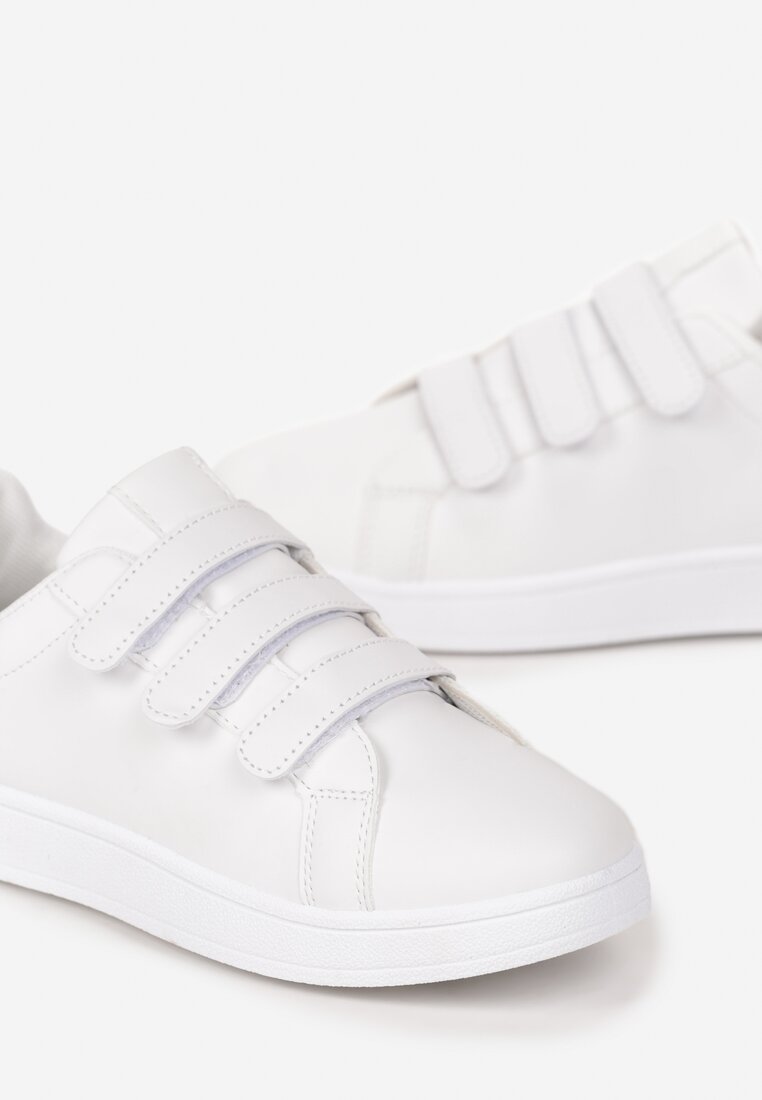 Białe Sneakersy Zapinane na Rzepy Fuve