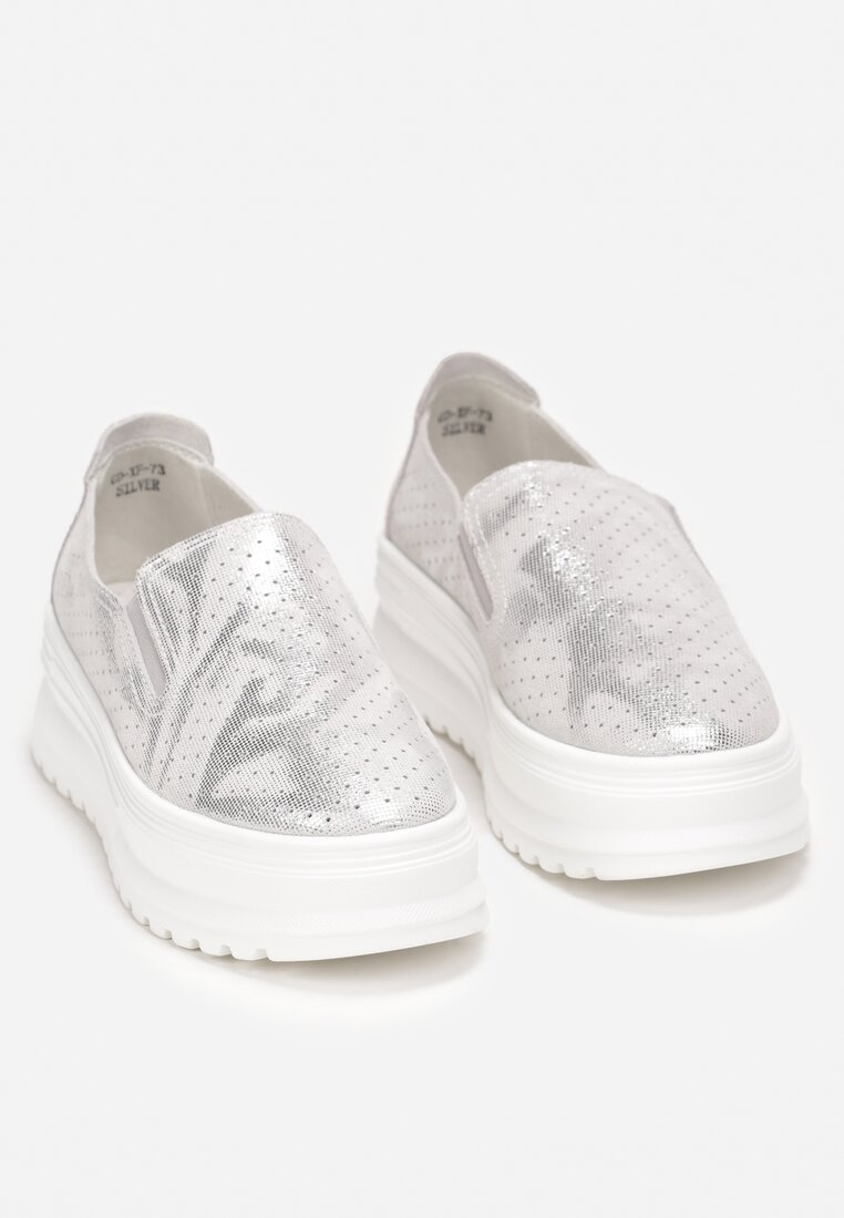 Pantofi casual Argintii