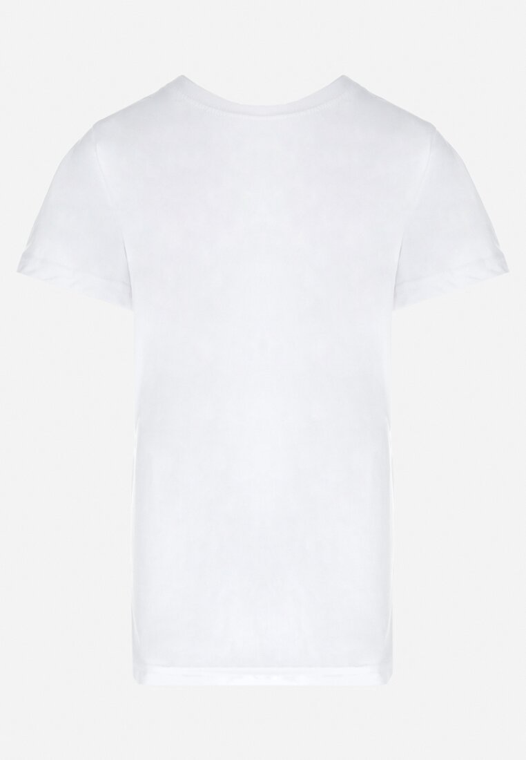 Biała Bawełniana Koszulka z Krótkim Rękawem Xenovia