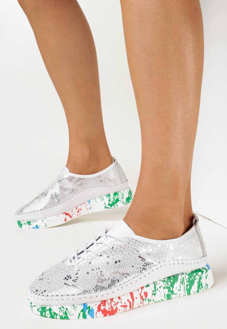 Pantofi casual Argintii