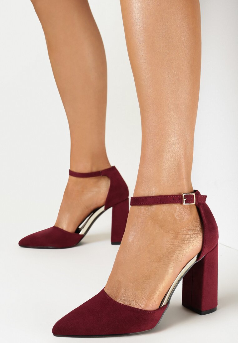 Pantofi cu toc Bordo