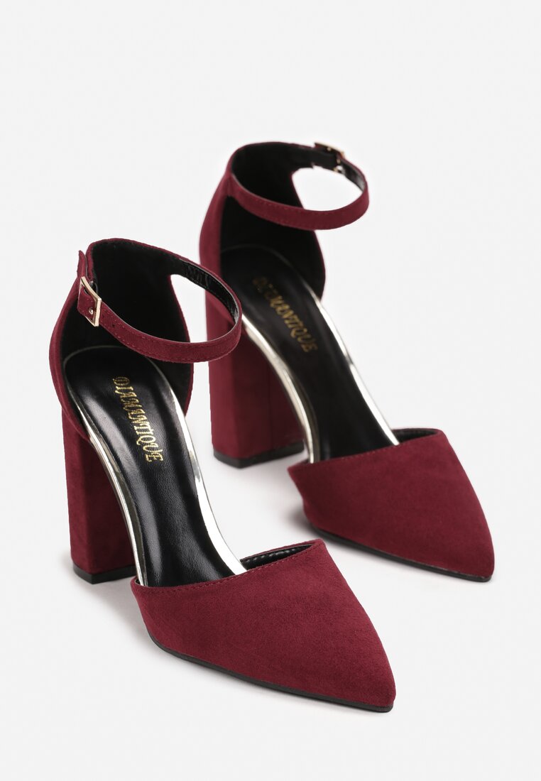 Pantofi cu toc Bordo