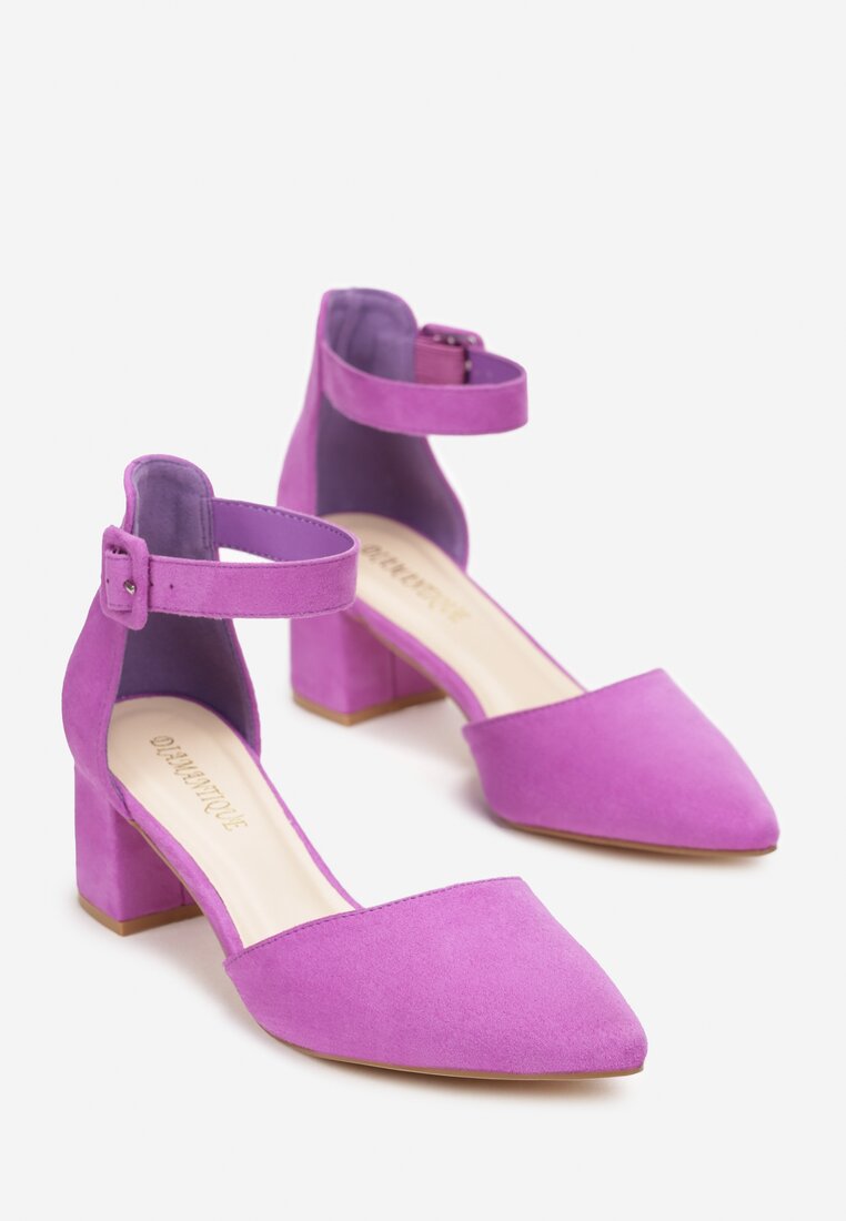 Pantofi cu toc Mov deschis