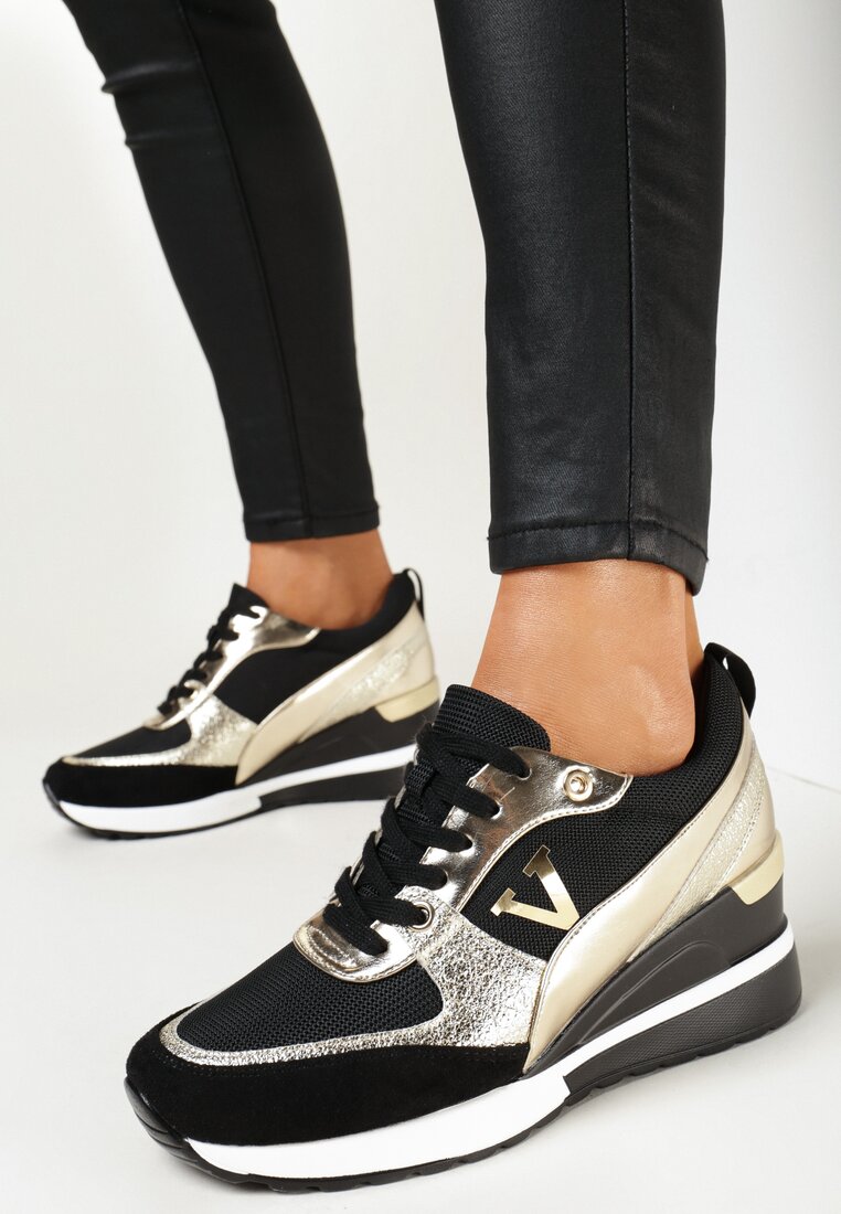 Sneakers Negru cu argintiu