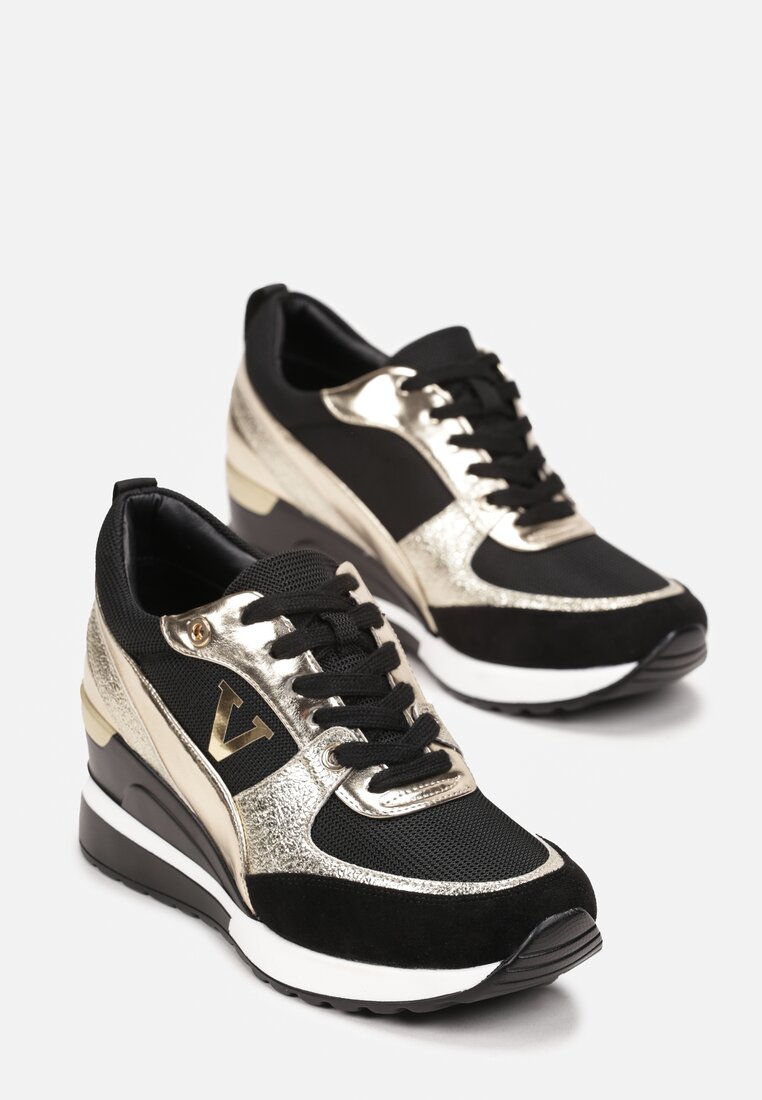 Sneakers Negru cu argintiu