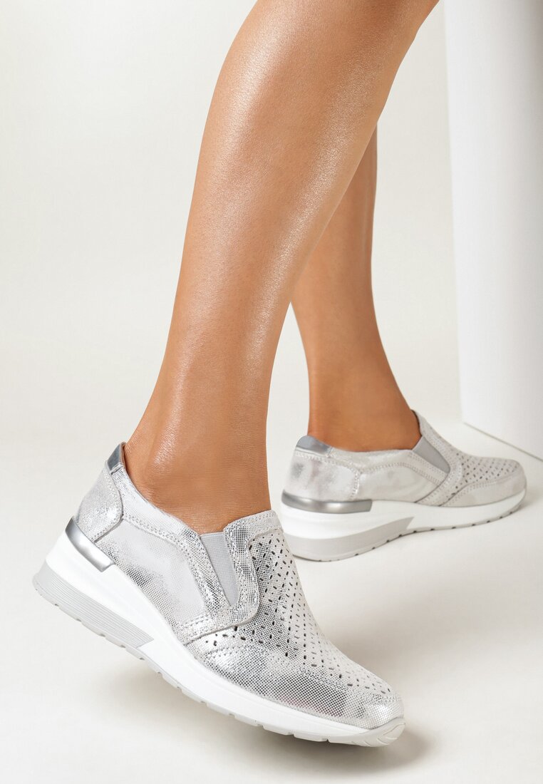 Pantofi casual Argintii