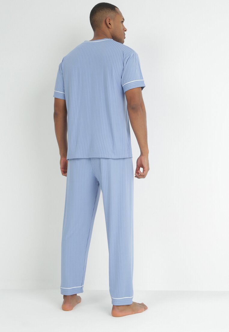 Niebieska  2-częściowa Piżama z T-shirtem i Spodniami  Stevana