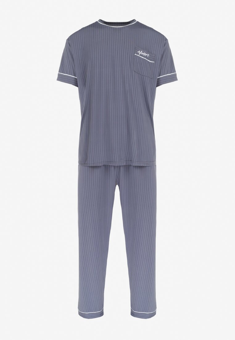 Ciemnoszara  2-częściowa Piżama z T-shirtem i Spodniami Stevana