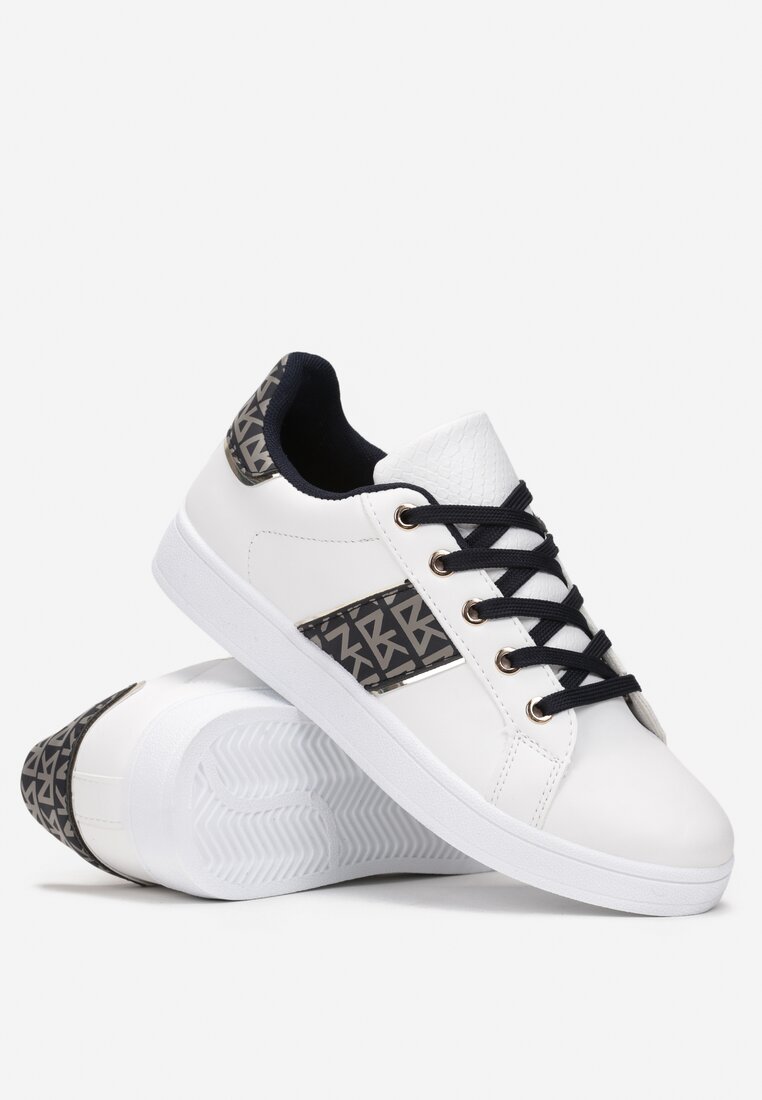 Biało-Czarne Sneakersy z Wstawkami Dyvana