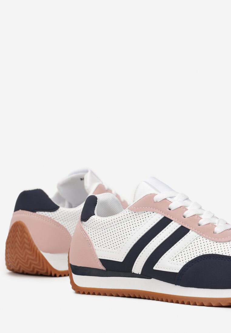 Sneakers Alb cu bleumarin