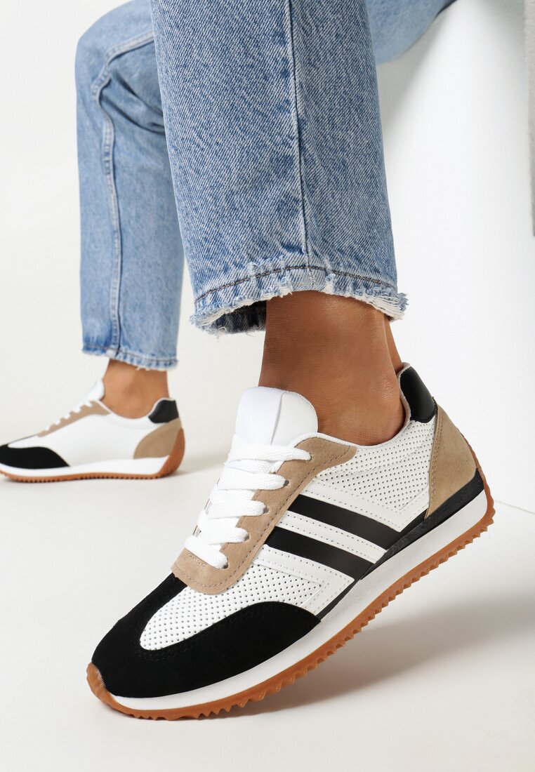 Sneakers Alb cu negru