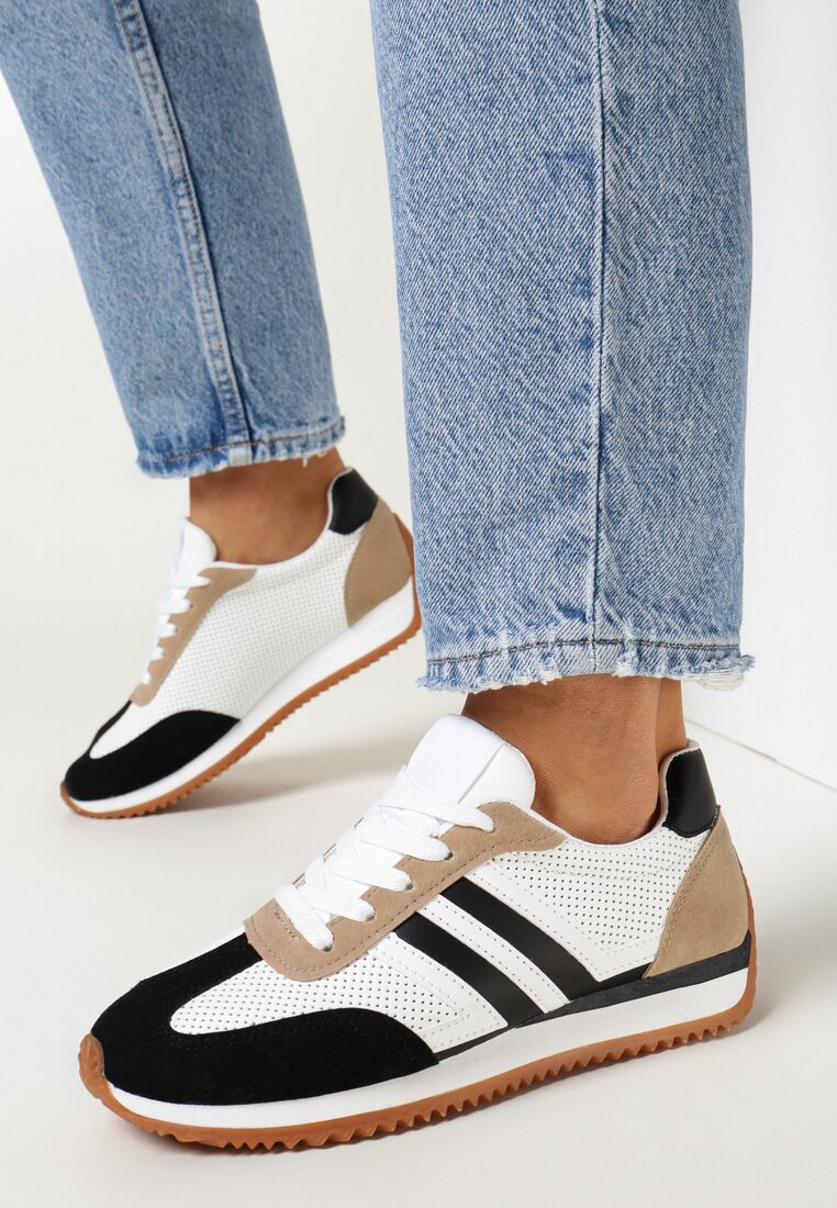 Sneakers Alb cu negru