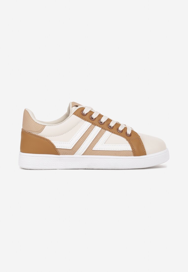 Sneakers Bej cu maro