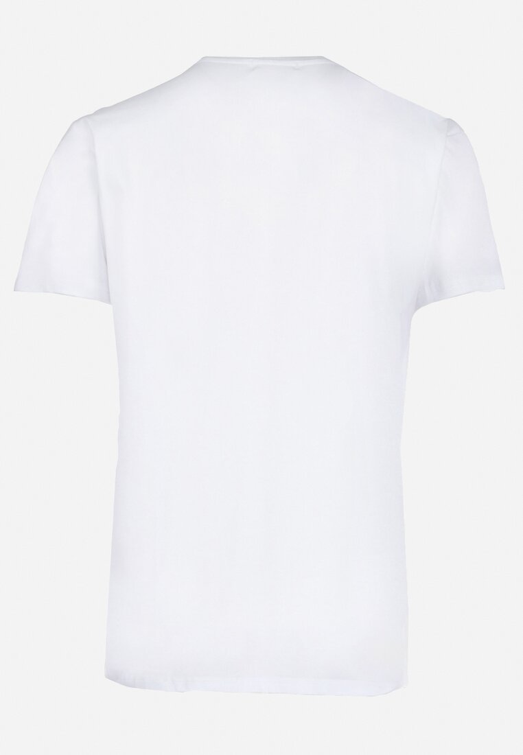 Biała Koszulka z Krótkim Rękawem i Małym Nadrukiem Palm Armaia