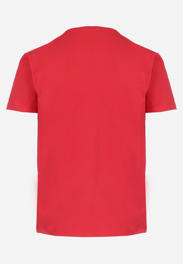 Czerwona Koszulka Bawełniana z Nadrukiem Faviola