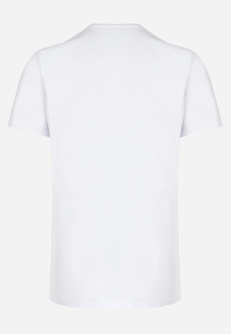 Biała Koszulka Bawełniana z Nadrukiem Faviola