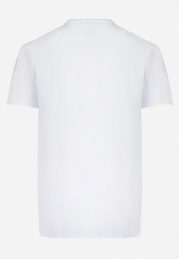 Biała Koszulka Bawełniana z Nadrukiem Zemila