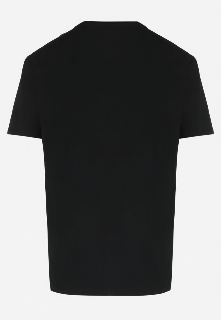Czarna Koszulka Bawełniana z Nadrukiem Hyanor