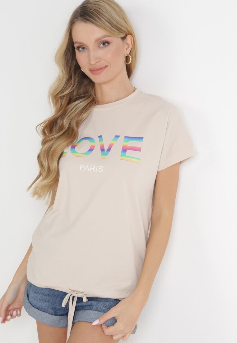 T-shirt Bej deschis