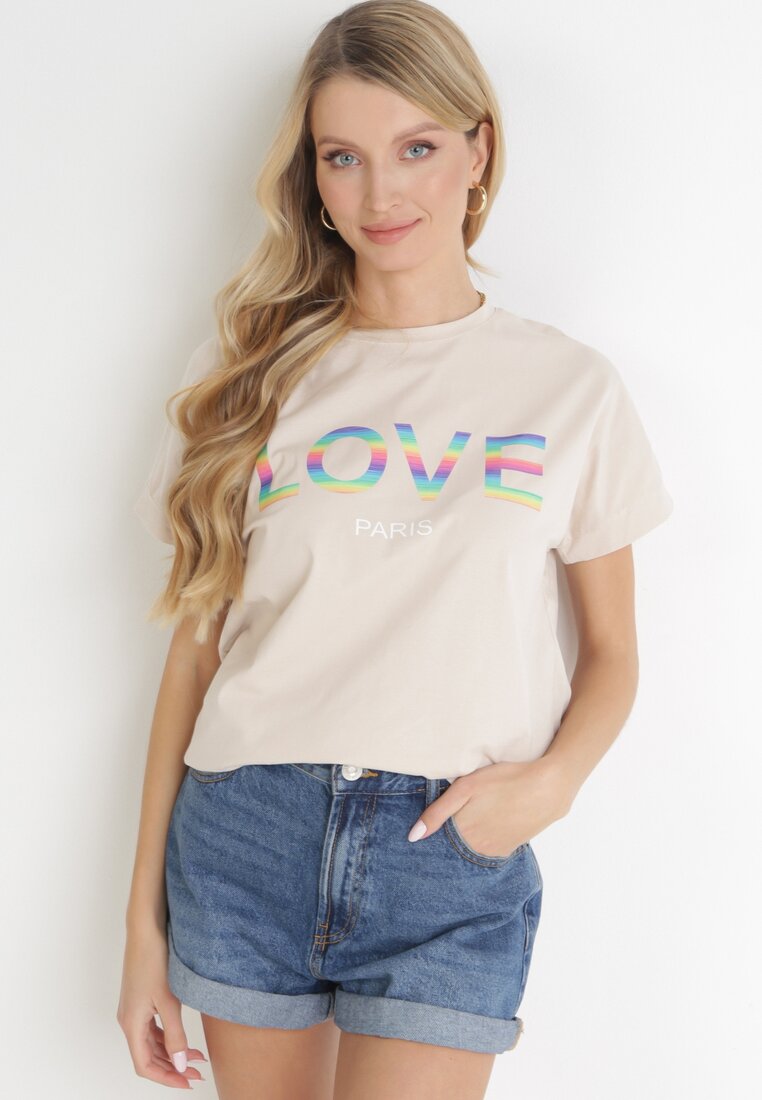 T-shirt Bej deschis