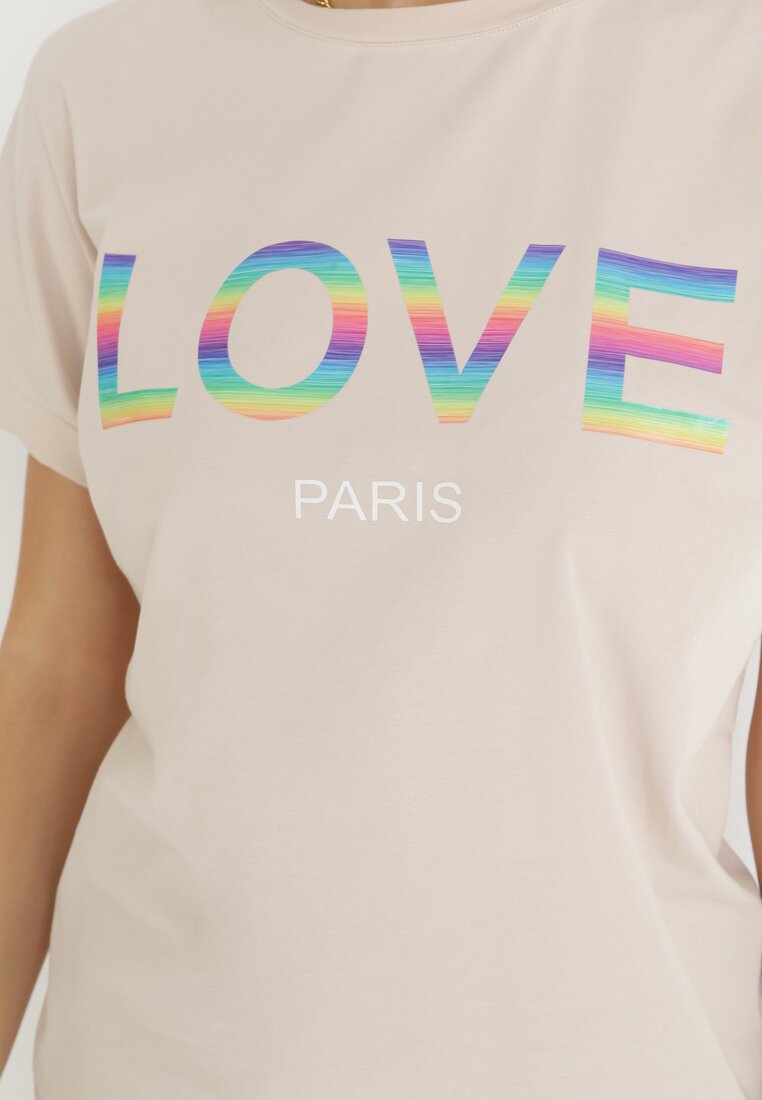 T-shirt Bej deschis