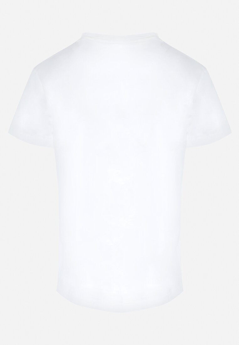 Biała Koszulka Bawełniana z Nadrukiem Rephira