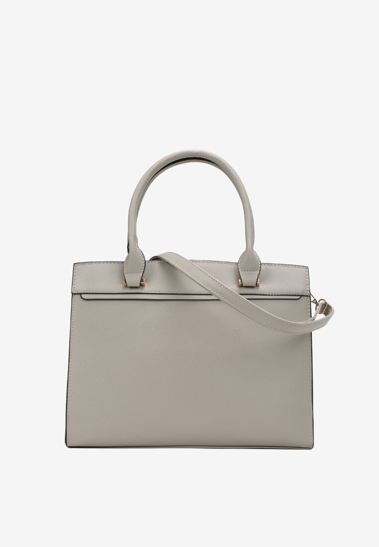 Szara Torebka Shopper z Imitacji Skóry Catlyn