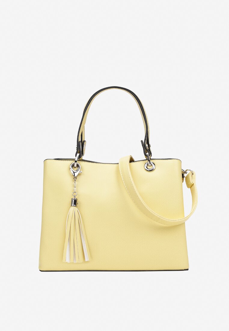 Żółta Torebka z Rączkami i Odpinanym Paskiem z Regulacją Shada